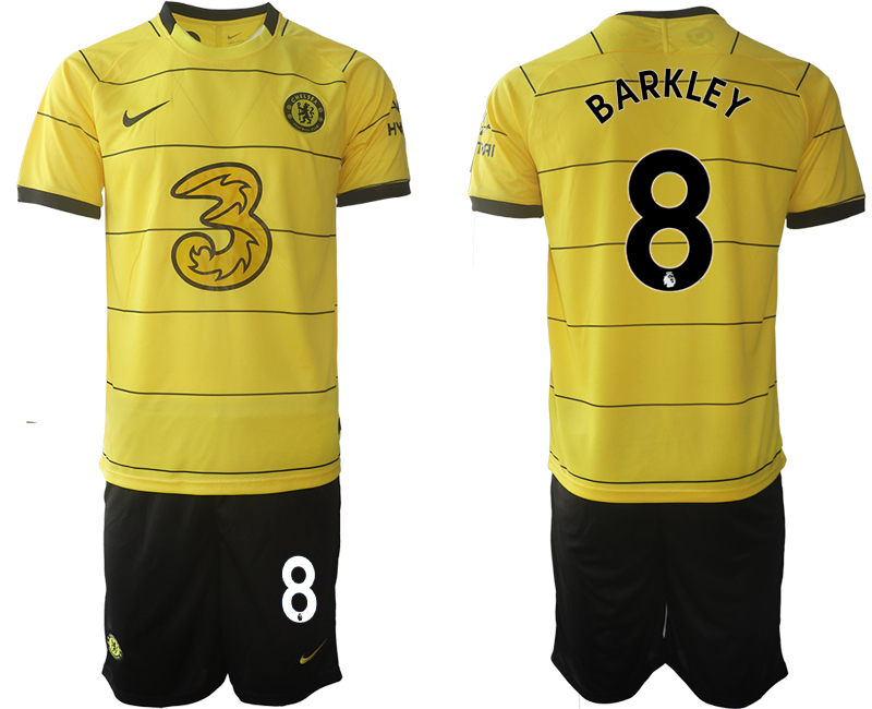 Men 2021-2022 Club Chelsea away yellow #8 Soccer Jersey